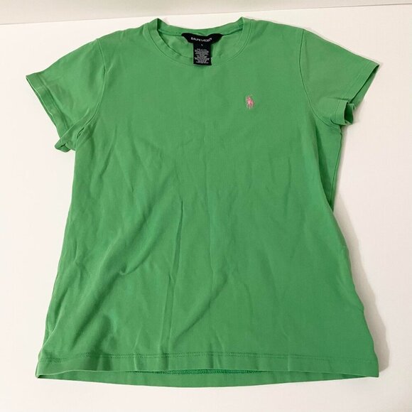Ralph Lauren Shirt Kids Girls Size Large Tshirt Green - Picture 1 of 16